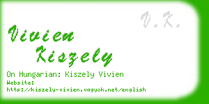 vivien kiszely business card